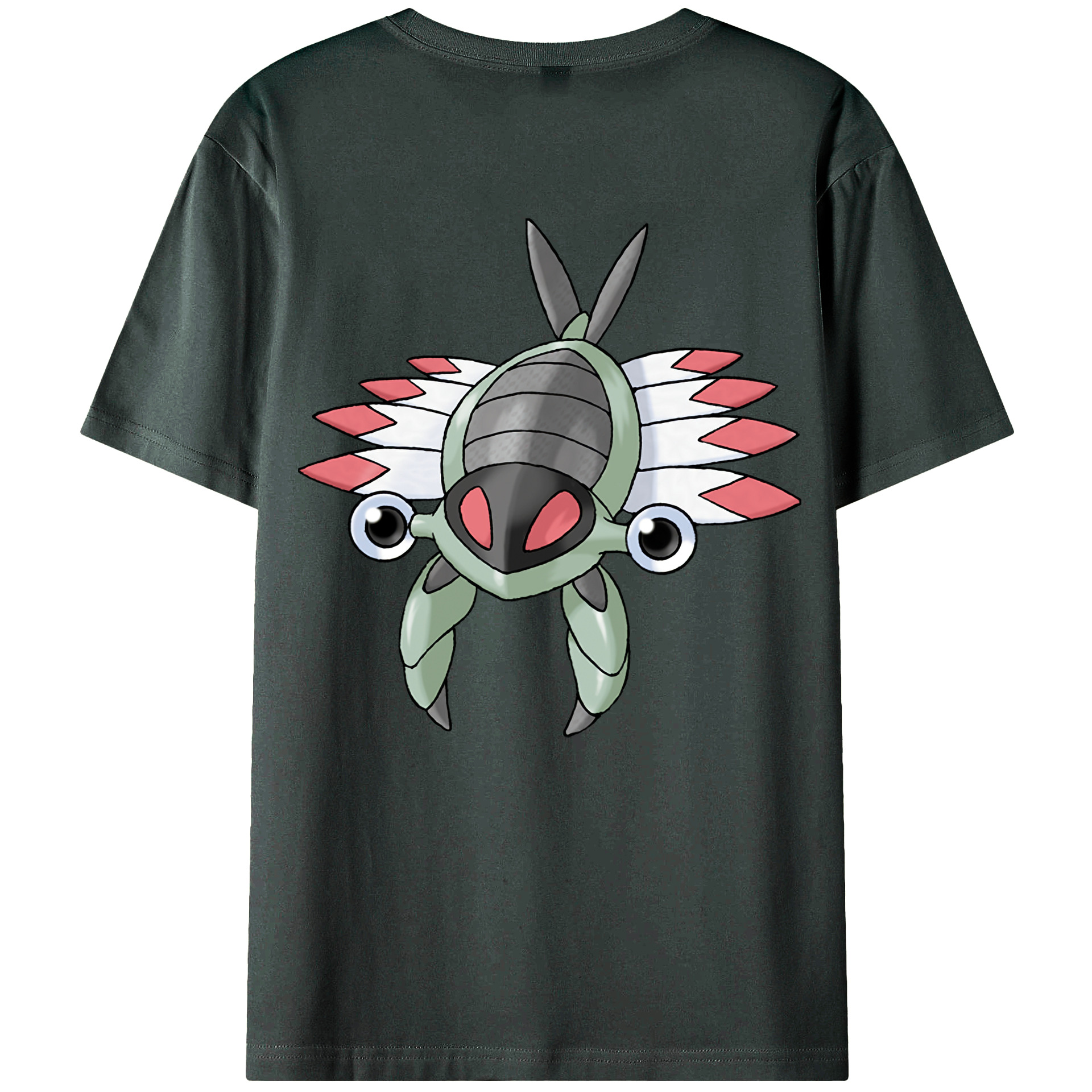 （画像用） ポケットモンスター Pokémon 綿100％ メンズ半袖Tシャツ（バックプリント） 通気性